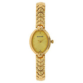 Sonata Women's Watch Analog Champagne Dial With Golden Stainless Steel Band, 8107YM02